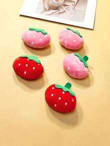 1 Pet Plush Toys, Dog Toys, Imitation Strawberry Pet Toys, Will Sound Toys, Suitable For Teddy Bears, Corgis, Chewing, Cat Toys