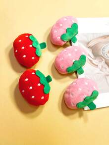 1 Pet Plush Toys, Dog Toys, Imitation Strawberry Pet Toys, Will Sound Toys, Suitable For Teddy Bears, Corgis, Chewing, Cat Toys