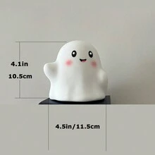 1 đèn ngủ trang trí để bàn hình ma trắng dễ thương Halloween có hiệu ứng âm thanh, đèn vòi, đèn trang trí bàn Halloween, đèn trang trí tiệc, đèn ngủ LED, đèn ma trắng làm quà tặng tiệc, trang trí phòng ngày lễ - Nhiều màu - Xem 10