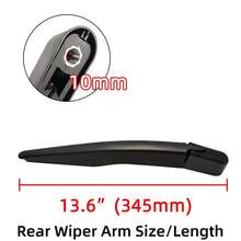 11" 275mm Rear Wiper Blade & Arm Set Kit For Escape 2013-2018 Windshield Windscreen Tailgate Window Rain Brush 2013 2014 2015 2016 2017 2018 - Black - View 6