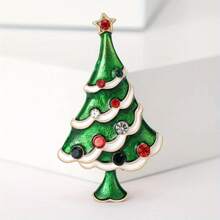 水晶圣诞树胸针，时尚欧美合金水钻手工胸针圣诞礼物 - 聖誕樹胸針 - 查看 13