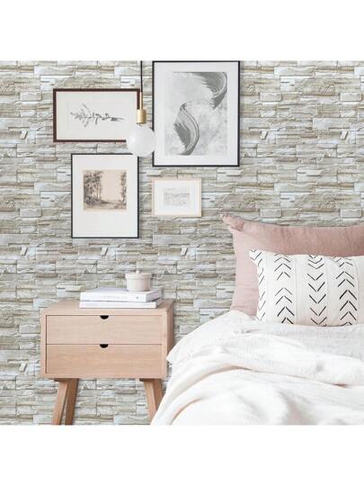 1Roll Faux Brick Wallpaper Peel Stick 17.71" X196.8in/ 118.11in/39.3in Stone Contact Paper Self Adhesive Removable ative Wand Kitchen Backsplash Bedroom Living Room Stickers Furniture Renovation Waterproofing DIY Easy To Install, Panels, Paper, Wallpapers, ation Items Refresh Your Home, Rama Birthday Graduation view 7