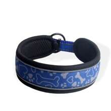 Adjustable Dog Collar With Safety Lock Padded Reflective Breathable Comfortable Soft Durable LR-0313 - 藍色 - 查看 2