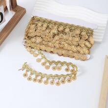 2 Yards Gold Round Hanging Tassel Jewelry Accessories Hat Decor Pendant Rhinestone DIY Clothing Ornament Material - Multicolor - View 6