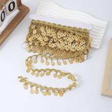2 Yards Gold Round Hanging Tassel Jewelry Accessories Hat Decor Pendant Rhinestone DIY Clothing Ornament Material - Multicolor - View 4