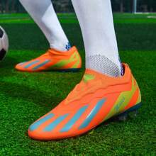 Soccer Cleats For Adults/Youth, Low-Top, Spikes Designed For Match & Training, Breathable & Anti-Slip, Durable Wear For Students - Orange - View 6