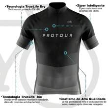 男友风格 男士骑行服 自行车踏板 专业巡回赛 球衣 带口袋 防紫外线 50+ - 黑色 - 查看 4