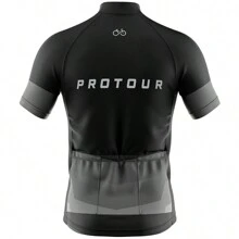 男友风格 男士骑行服 自行车踏板 专业巡回赛 球衣 带口袋 防紫外线 50+ - 黑色 - 查看 2