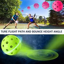 1pc Pickleball, 40 Holes, Rotational Molded PE Injection Glow-In-The-Dark Ball - Multicolor - View 9