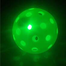 1pc Pickleball, 40 Holes, Rotational Molded PE Injection Glow-In-The-Dark Ball - Multicolor - View 7