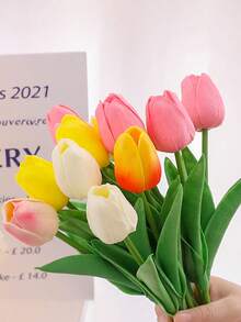 5 bông hoa tulip nhân tạo, hoa giả thật, hoa tulip hồng, quà tặng ngày của mẹ, ngày lễ tình nhân, thích hợp cho gia đình, văn phòng, trang trí đám cưới, trang trí bó hoa, hoa giả mùa xuân và mùa hè, trang trí nhà cửa, tiệc ngoài trời trong vườn - Nhiều màu - Xem 2