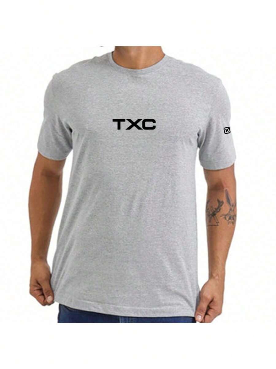 Camiseta Country TXC-X Camisa Unissex 100% Algodão - Cinza - Visão 1