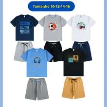 Children's Set For Boys - 1 T-Shirt + 1 Bermuda Shorts - Nhiều màu - Xem 4