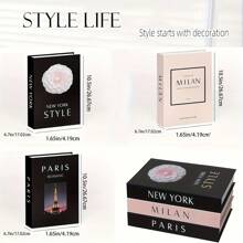 3pcs Faux Books For Decoration, For Coffee Table Decor, Living Room, Table, Shelf Decor, Modern Hardcover Stacked Display Books Best Gifts Birthday Graduation