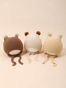 Infant/Toddler Knitted Ear Flap Hat, Cute Baby Boy/Girl Winter Warm Beanie - Multicolor - View 4