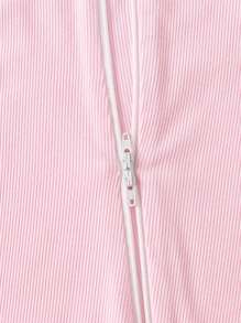 Conjunto de 2 piezas para bebé niña: Mono de bambú acanalado con cremallera, suave, transpirable, amigable con la piel, alta elasticidad, combinación de unicolor, manga larga y pantalón largo con cremallera doble (con cubierta plegable para mangas y pies)