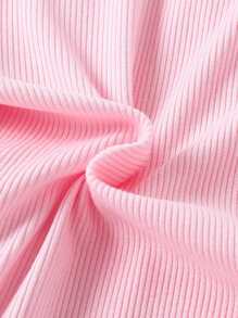 Conjunto de 2 piezas para bebé niña: Mono de bambú acanalado con cremallera, suave, transpirable, amigable con la piel, alta elasticidad, combinación de unicolor, manga larga y pantalón largo con cremallera doble (con cubierta plegable para mangas y pies)