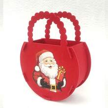 1 túi nỉ Giáng sinh Túi nỉ Giáng sinh Quà tặng hoạt hình Túi kẹo cầm tay Quà tặng đêm Giáng sinh Túi táo, Giáng sinh - Nhiều màu - Xem 9