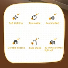 1 đèn ngủ trang trí để bàn hình ma trắng dễ thương Halloween có hiệu ứng âm thanh, đèn vòi, đèn trang trí bàn Halloween, đèn trang trí tiệc, đèn ngủ LED, đèn ma trắng làm quà tặng tiệc, trang trí phòng ngày lễ - Nhiều màu - Xem 4