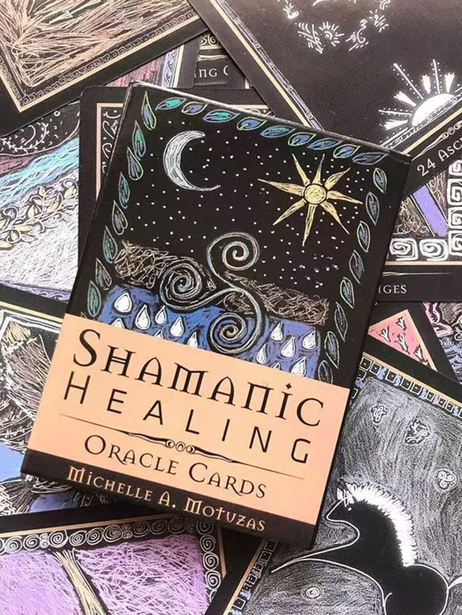 1 Set Shamanic Healing Oracle Card Gameoracle Cards,Board Games,Oracle,Black Card Games,Manifesting - Black - View 1