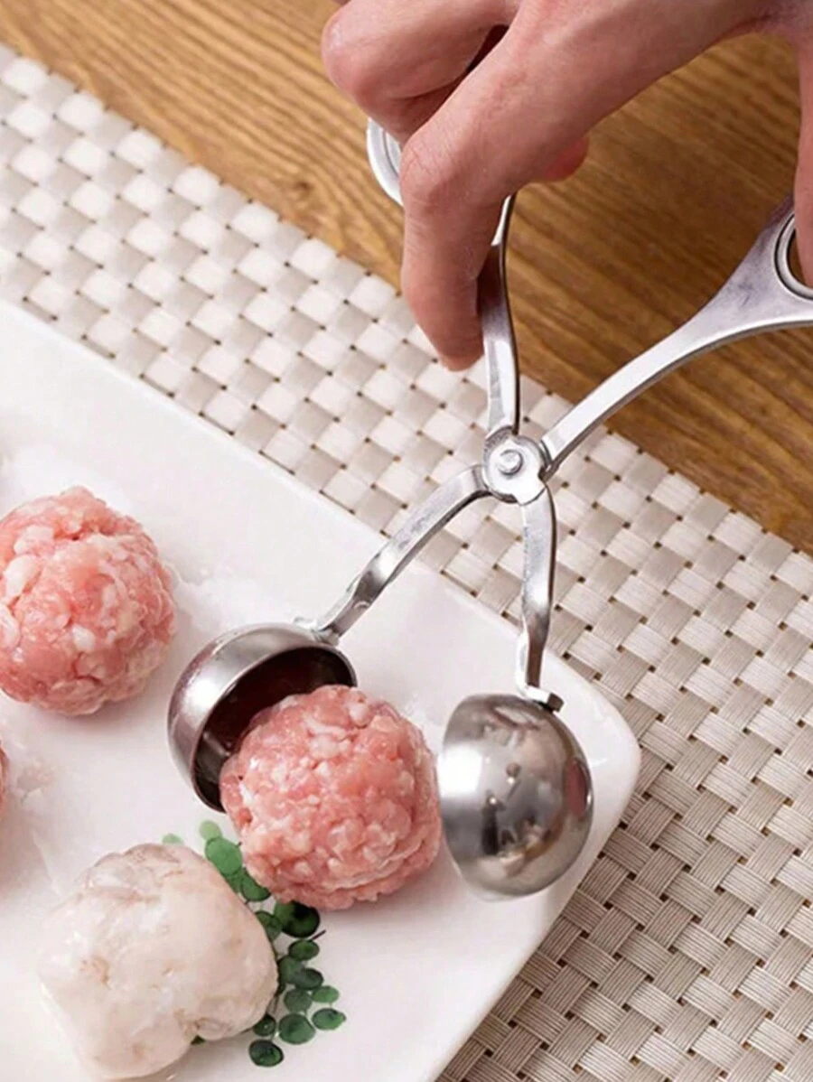 1 Stainless Steel Rice-Meat Dumplings Clip, Rice And Vegetable Roll Clip, Making Rice And Vegetable Rolls, Fish Balls, Potato Ball Molds, Kitchen Gadgets, Vegetable And Fruit Pelleting Tools - Multicolor - View 1