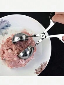 1 Stainless Steel Rice-Meat Dumplings Clip, Rice And Vegetable Roll Clip, Making Rice And Vegetable Rolls, Fish Balls, Potato Ball Molds, Kitchen Gadgets, Vegetable And Fruit Pelleting Tools - Multicolor - View 6