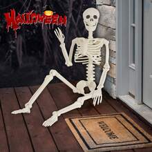 5.4FT Skeleton , Human Life Size Posable Skeleton Decor, Full Size Body Skeleton With Movable Joints For Indoor Outdoor Haunted House Props Decor - 5.4FT - View 5