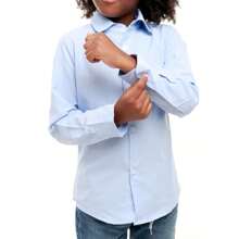 Children's Sports Shirt For Party Wedding Graduation For Boys 01-10 - 藍色 - 查看 2