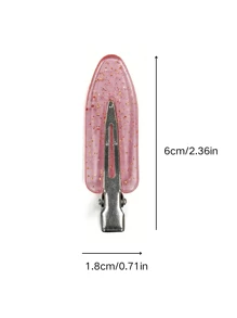 4/8PCS 无折痕发夹，无弯曲发夹，用于造型部分的化妆夹，小鸭嘴夹，纯色透明水晶水滴形，无折痕无凹痕造型，本产品不含纸板 - 彩色 - 查看 11