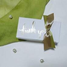 10入組字母圖案禮品酒紅色紙糖果盒適合婚禮 - 酒紅色 - 查看 2