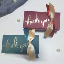 10入組字母圖案禮品酒紅色紙糖果盒適合婚禮 - 酒紅色 - 查看 7