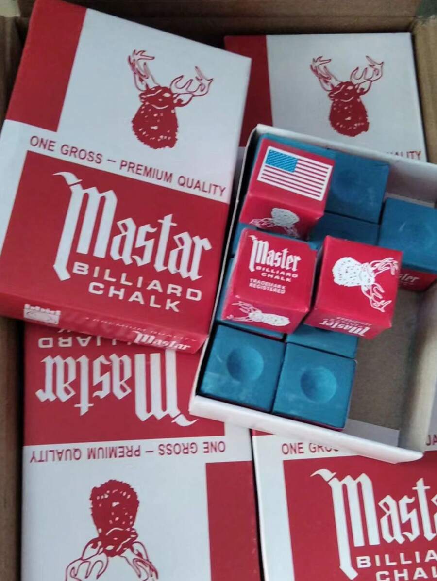 12pcs Chalks Box - Cue Chalk For Billiard Pool Cue Stick - Accessories For Billiard Table - Multicolor - View 1