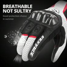 1 Paio di Guanti da Moto in Pelle, Guanti da Ciclismo, Moto, Motocross, Bicicletta, con Funzione Touch Screen, Accessori Protettivi per la Guida, Articoli Essenziali per la Guida, Regali per Donne e Uomini Motociclisti