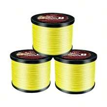 Dây câu cá PE bện 8 sợi màu vàng Chelesh 1000m, độ hiển thị cao cho nước mặn và nước ngọt, 10-100lbs, chống mài mòn, trơn tru, đúc xa hơn, đi kèm với bao bì đa năng, quà tặng câu cá - Màu vàng - Xem 4