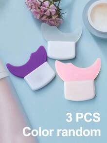 硅胶眼部化妆辅助工具 - 多功能睫毛膏保护器、眼影涂抹器、可重复使用的眼线垫模板，可快速轻松地进行眼部化妆 - 彩色 - 查看 9