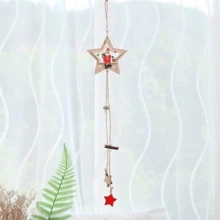1 đồ trang trí bằng gỗ hình cây thông Noel, đồ trang trí Giáng sinh sáng tạo, đồ trang trí treo bằng gỗ Giáng sinh - Nhiều màu - Xem 6