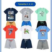 Children's Set For Boys - 1 T-Shirt + 1 Bermuda Shorts - Nhiều màu - Xem 3