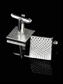 2 件装锌合金女士时尚袖扣西装衬衫装饰袖扣 - 彩色 - 查看 5