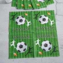 Wegwerpkeukengerei met voetbalschietprint