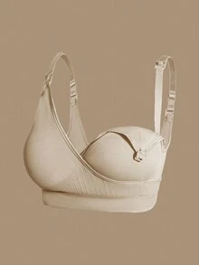 3 件套孕妇无缝无钢圈哺乳胸罩，前开式 - 彩色 - 查看 10