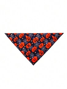 1buc/Set Esarfă de modă cu model unic de craniu, fantomă, dovleac - bavetă și accesoriu decor pentru câini și pisici, stil drăguț pentru animale de companie, design triunghi, detaliat, decor multifuncțional, alternativă la gulerul pentru animale de companie, potrivit pentru Halloween/toamnă - Multicolor - Vizualizare 11