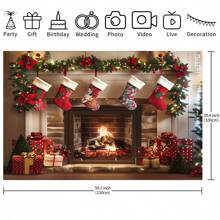 1PC Lò sưởi ấm áp Giáng sinh Vòng hoa Giáng sinh Chủ đề Trang trí tiệc Nền 210 * 150/150 * 100/100 * 75CM Treo Vớ Giáng sinh Đèn cây thông Noel Quà tặng Giáng sinh Vải nền Thích hợp cho chủ đề Giáng sinh vui vẻ Trang trí tiệc Banner Ảnh Studio Vải nền trang trí ảnh Trong nhà Ngoài trời Studio Địa điểm Địa điểm Trang trí Địa điểm Vật tư trang trí tiệc, Giáng sinh - Nhiều màu - Xem 14