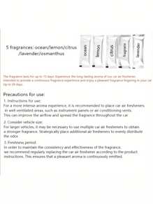 Car Air Freshener Vent Clip - Aromatherapy Diffuser With 1 Holder And 5 Mixed Scent Sticks - Essential Oil Balm For Refreshing Fragrance - Compact Solid Incense For Men And Women - Auto Fragrance Decor Accessory Set - Multicolor - View 11