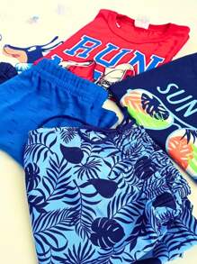 Kit 8 Peças de Roupas Infantil MeninO SORTIDO - 4 Blusas + 4 Shorts