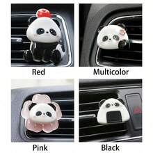 1pc Xe dễ thương Panda trang trí lỗ thông hơi kẹp hương liệu mô hình tự dính - Một cỡ - Xem 3