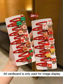 20 chiếc kẹp tóc và phụ kiện tóc dễ thương phong cách Giáng sinh - Nhiều màu - Xem 2