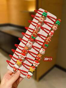20 chiếc kẹp tóc và phụ kiện tóc dễ thương phong cách Giáng sinh - Nhiều màu - Xem 4