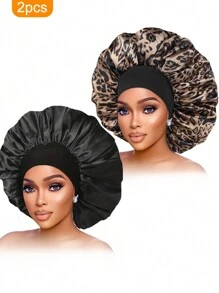 Awegeo Satin-Schlafmütze in Große Größen für Frauen - modische formende Kopfbedeckung, geeignet für Zuhause und den täglichen Gebrauch, super weich und bequem, Elastikrand-Design - Verschiedenfarbig - Übersicht 12
