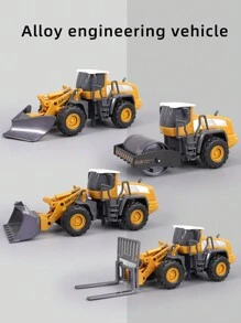 Construction Vehicle Toy Set With Metal Accessories - Includes Transporter Truck, Cement Mixer, Oil Tank Truck, Crane, Small Cars, Sliding And Forward Motion, Simulation Scenes, Realistic Models, Kids Gift, Birthday Gift,Back To School - Engineering Vehicle Toys - View 3