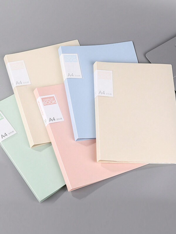 Cartella portadocumenti formato A4 con 30 pagine, tasche trasparenti a più strati, organizer per documenti per ufficio, azienda, studenti, fogli di esame, etichette di copertura casuali, back to school, forniture scolastiche